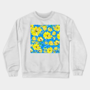 Yellow Flowers by Jan Marvin Crewneck Sweatshirt